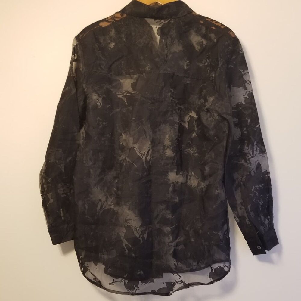 Disturbia Spectre Sheer Loose Fit Blouse Top - Picture 7 of 14